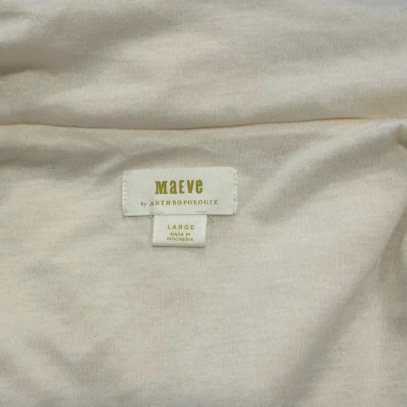 Anthropologie Maeve Reversible Faux Fur Vest. Cream. Size Large. EUC - Picture 8 of 9